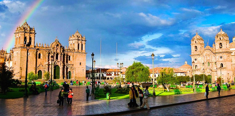Main Square and Cusco Cathedral - Wiracocha School
